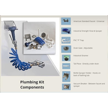 Groomers Best Groomers Best GBPK 4 in. Faucet with Complete Plumbing Kit GBPK